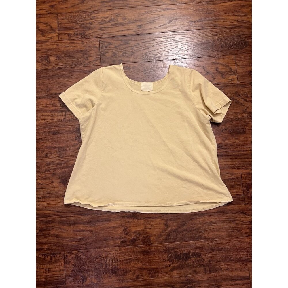 Blue Fish Organic Cotton Plain Blank T Shirt Yellow